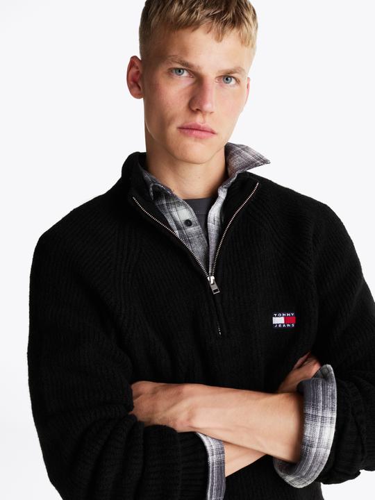 Immagine prodotto Tommy Hilfiger Tommy Jeans Regular Trui met 1/4 zip Heren - Zwart - Maat L (L)