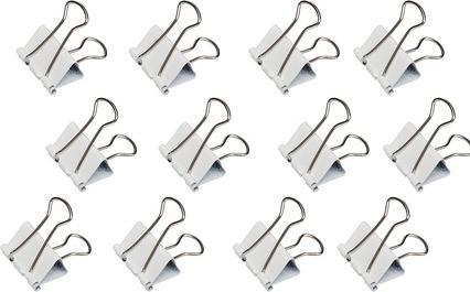 Immagine prodotto Maul y 214 Clip Foldback, bianca (L)19 mm Contenuto: 12 pezzi, larghezza di serraggio: 7 mm (12 x)