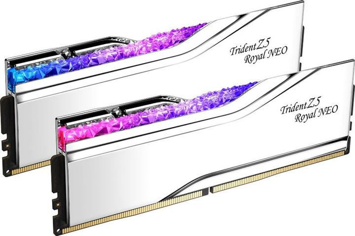 Actual product image G.Skill D564GB 6000-26 TZ5 Royal Neo Silver sr GSK (F5-6000J2636G32GX2-TR5NS) (2 x 32GB, 6000 MHz, DDR5 RAM, DIMM)