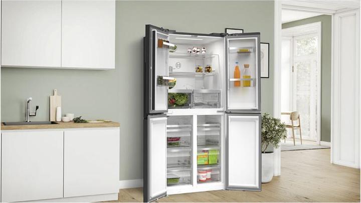 Immagine prodotto Bosch Hausgeräte Serie 4, Frigorifero-congelatore a più porte, frontale in vetro, 189,5 x 85,5 cm, grigio, KMC85LEEA (547 l)
