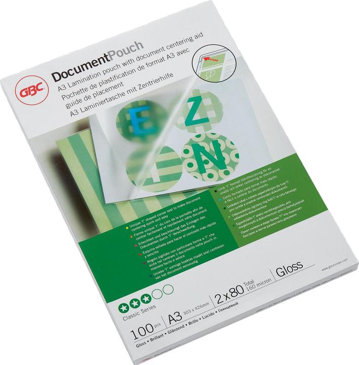 Image du produit GBC Films de plastification de qualité supérieure (A3, 100 pièce(s), 80 µm)