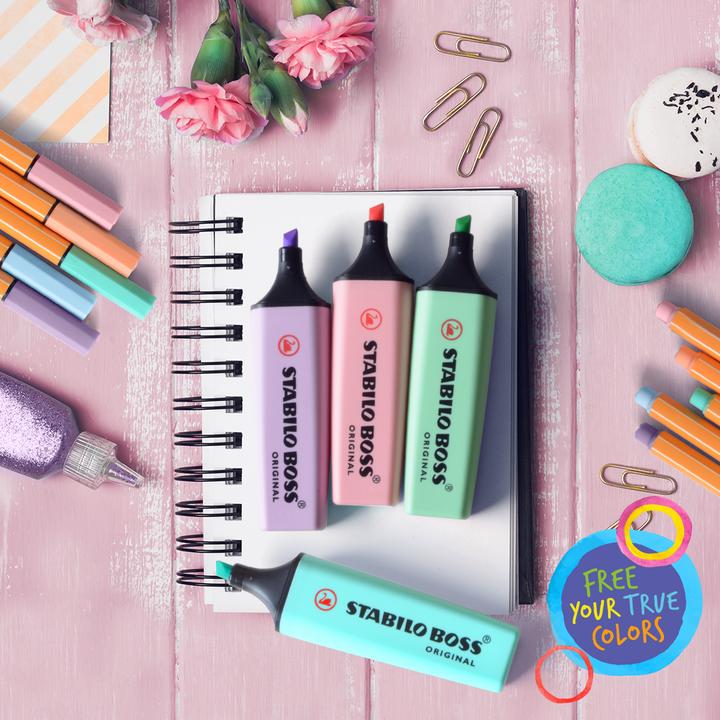 Produktbild STABILO Textmarker BOSS ORIGINAL Pastel, 45er Display (Assortiert, 5 mm, 45 x)