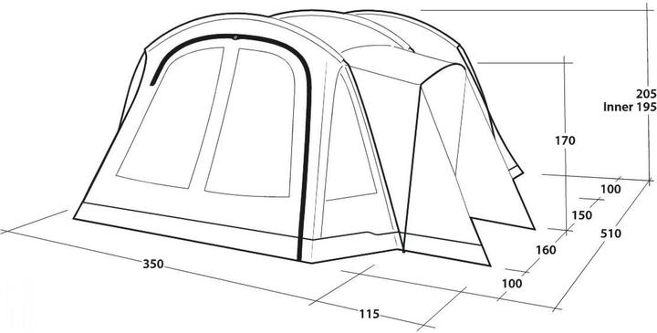 Produktbild Outwell Nevada 5 (Tunnelzelt, 25.60 kg, 5 Personen)