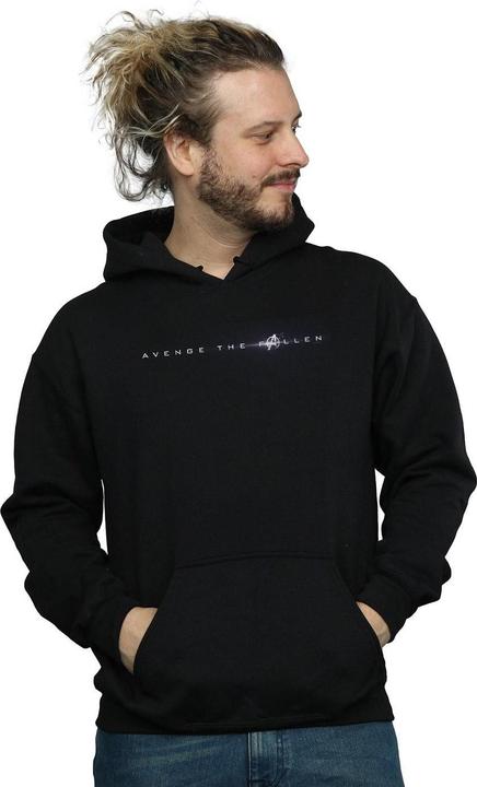Actual product image Mens Avengers Endgame Avenge The Fallen Text Hoodie (XL)