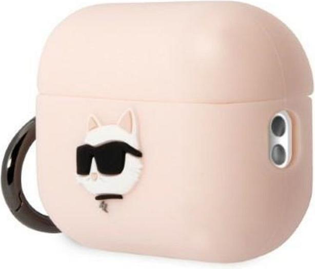 Produktbild Karl Lagerfeld KLAP2RUNCHP AirPods Pro 2 cover pink/pink Silicone Choupette Head 3D (Kopfhörer Tasche)