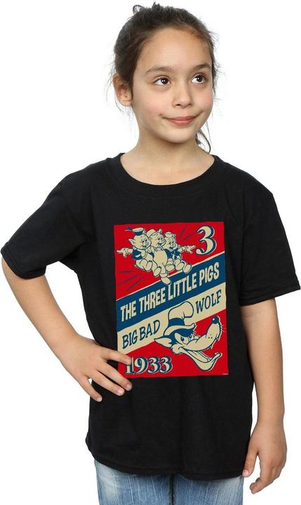 Immagine prodotto Disney Three Little Pigs And The Big Bad Wolf Maglietta Ragazze (152, 158)