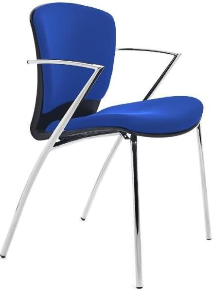 Productafbeelding Rocada 2 bezoekersstoelen RD-966/3 stof blauw