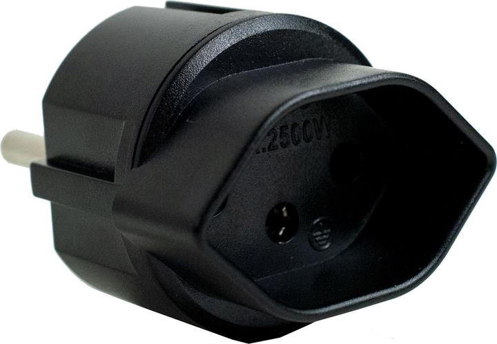 Actual product image Novidarte CH-to-DE plug adapter (Schuko)