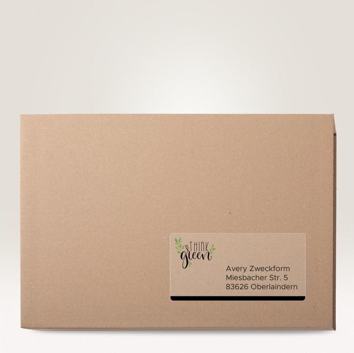 Actual product image Avery Universal labels J8567-25 Transparent 210 mm x 297 mm