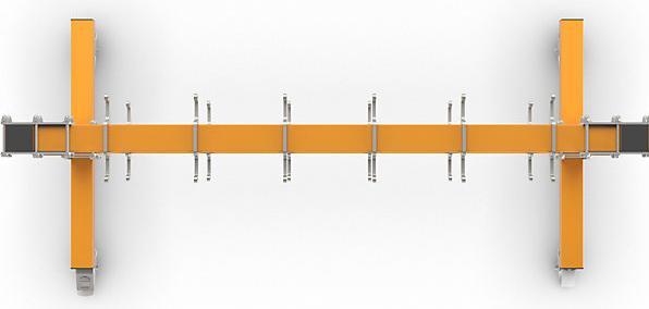 Produktbild eurokraft pro Anschlagmittel-Garderobe (90.80 cm, 197 cm)