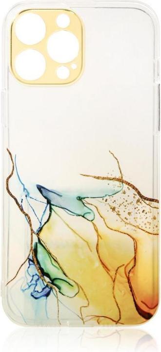 Image du produit Hurtel Étui en marbre pour iPhone 12 Pro Max Coque en gel Orange Marble (Apple iPhone 12 Pro Max)