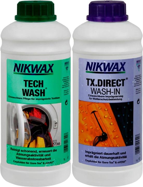 Immagine prodotto Nikwax Set Tech Wash & TX.Direct Wash-In 2 x 1 litro (10 Cicli di lavaggio, Liquida)