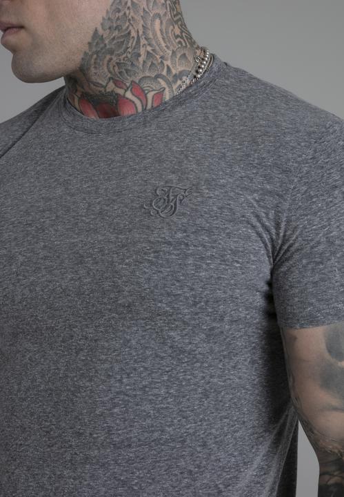 Actual product image Siksilk T-Shirt Marl T-Shirt in Dark Grey (L)
