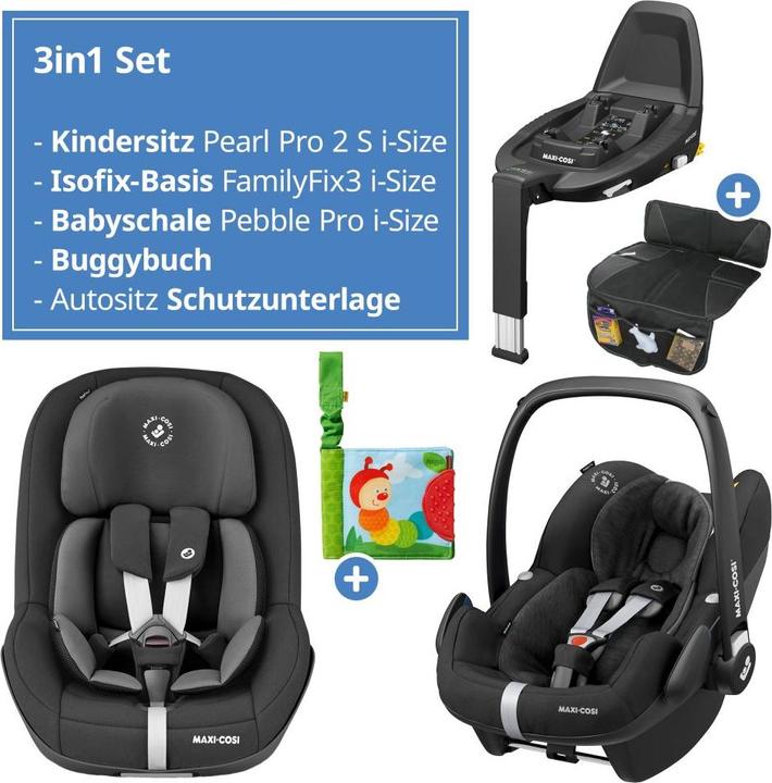 Produktbild Maxi-Cosi Reboarder 3in1 Babyschale & Reboarder-Set ab Geburt (Babyschale, Reboarder, ECE R129/i-Size Norm)