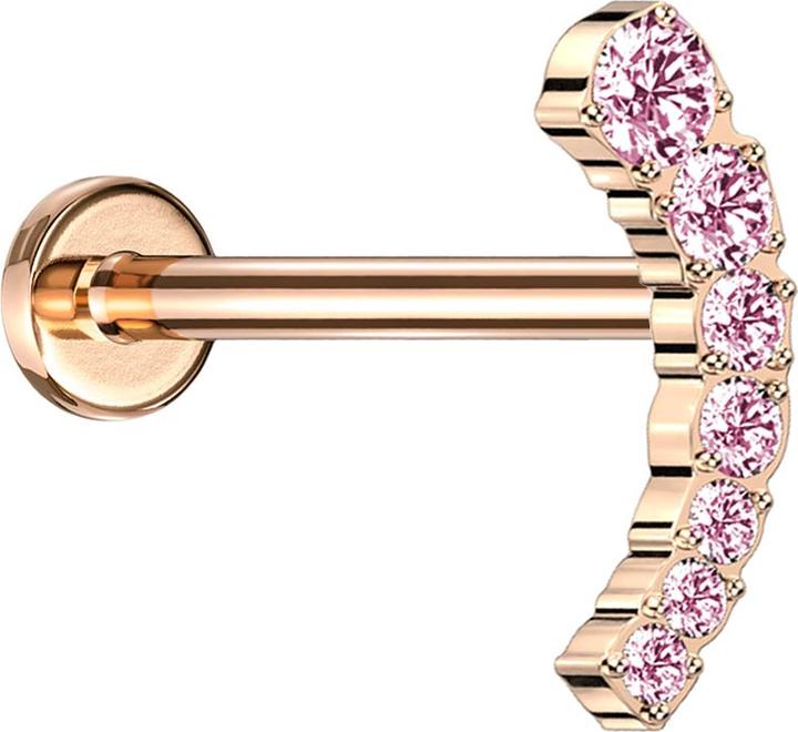 Immagine prodotto Star Piercing Tunnel di carne Rosso Fuoco con cristallo Swarovski rosso e strato protettivo epossidico (Acciaio chirurgico 316Senza ottone, G23 in titanio senza ottone)