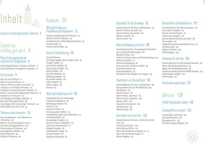 Nutritional values and ingredients Heilpflanzen-Tinkturen (German, Rudi Beiser, Helga Ell-Beiser, 2022)
