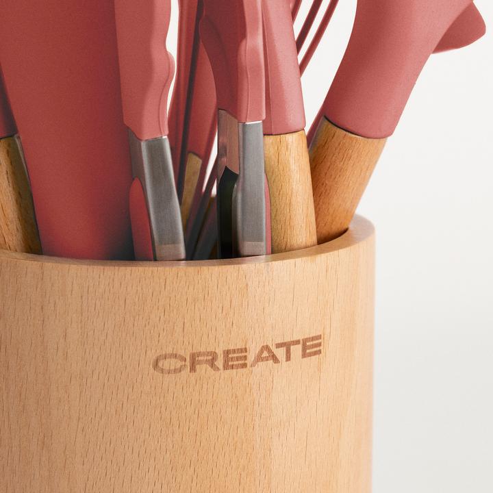 Image du produit Create Küchenutensilien-Set - Silikon und Holz