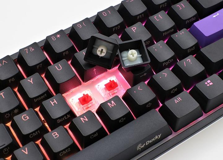Actual product image Ducky One 2 Pro Mini Gaming Keyboard, RGB LED - Kailh Red (DE, Cable)