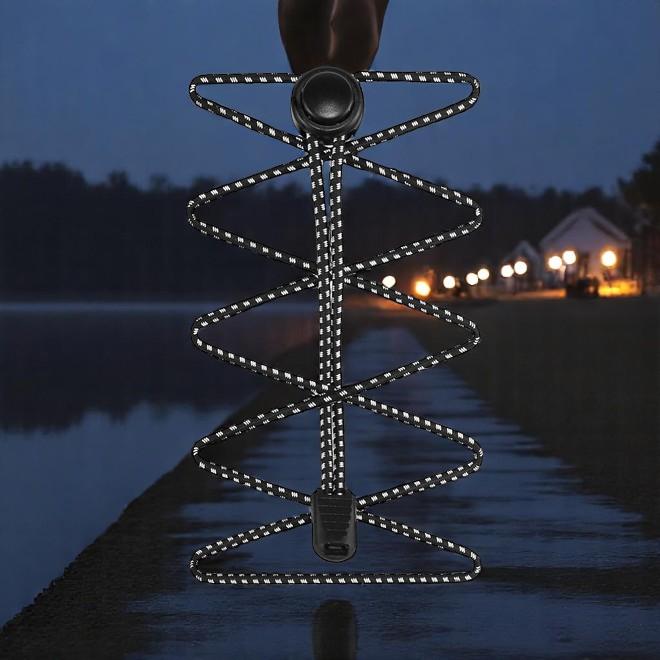 Actual product image LaceGodZ 1 Paar ReflectPro Series elastische, stark reflektierende Schnürsenkel (100 cm)