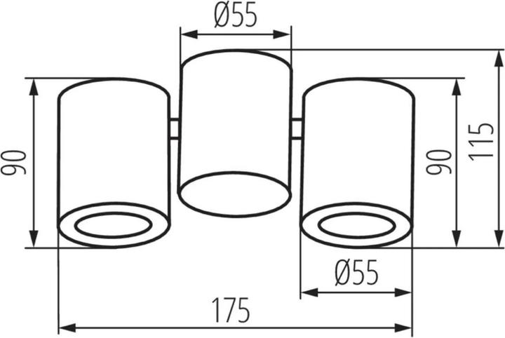 Produktbild Kanlux 32952 BLURRO Aufbau-Downlight Aufbauleuchte 2x GU10 (GU10)