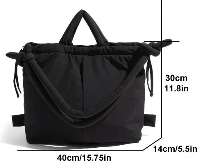 Actual product image Only-Bags.Store Casual Nylon Padded Tote Bag Designer Soft Puffer Shoulder Crossbody Bags Simple
