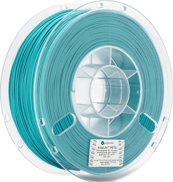Polymaker PolyLite PETG V2 - Teal - 1.75 mm (PETG, 1.75 mm, 1000 g, Turkoois)