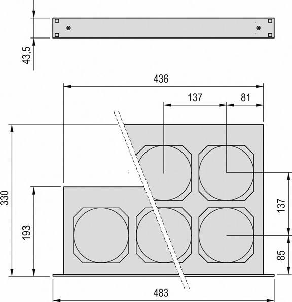 Immagine prodotto Pentair Schroff - Vassoio per ventole da rack - con 6 ventole - 1U - 48,3 cm (19")