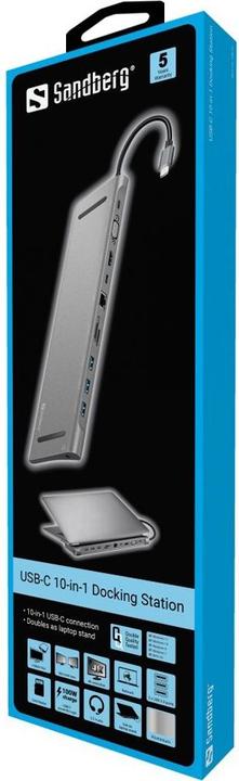 Image du produit Sandberg 10-in-1 (USB-C, 10 Ports)