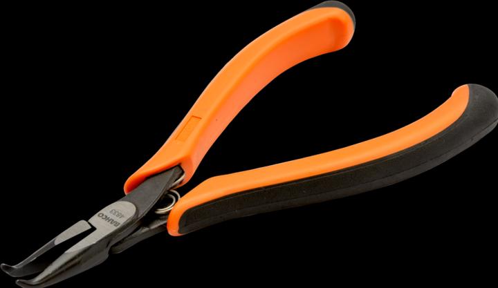 Actual product image Bahco ERGO needle nose pliers with two-component handles and 60° angled tip, phosphatised, 130 mm (130 mm)
