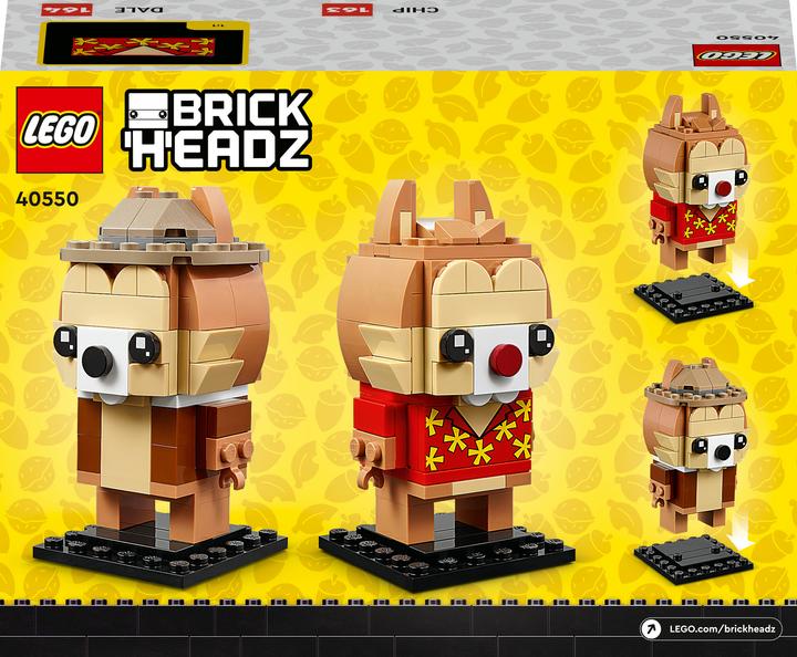 Actual product image LEGO BrickHeadz Chip & Chap 40550 (40550, LEGO Disney, LEGO Rare Sets)