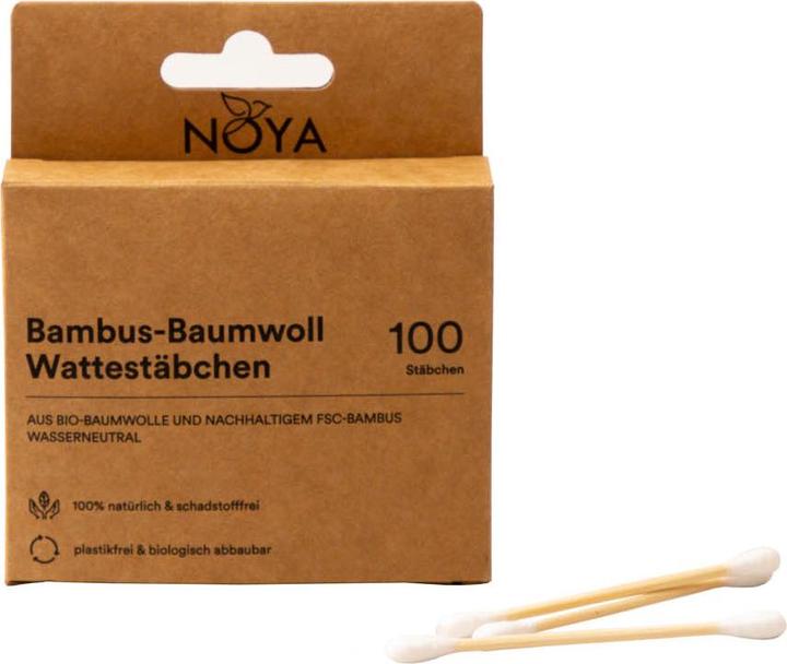 Noya Wattestäbchen BambusBio-Baumwolle, 100 Stk.