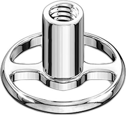 Immagine prodotto Star Piercing Ancora dermica Ancora rotonda a due fori (senza ottone, Titanio G23)