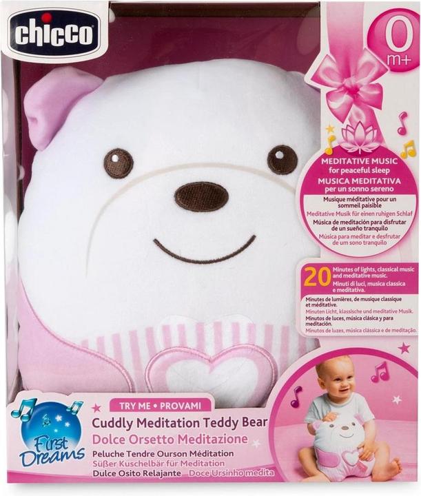 Actual product image Chicco Cuddly Meditation Teddy Bear Pink