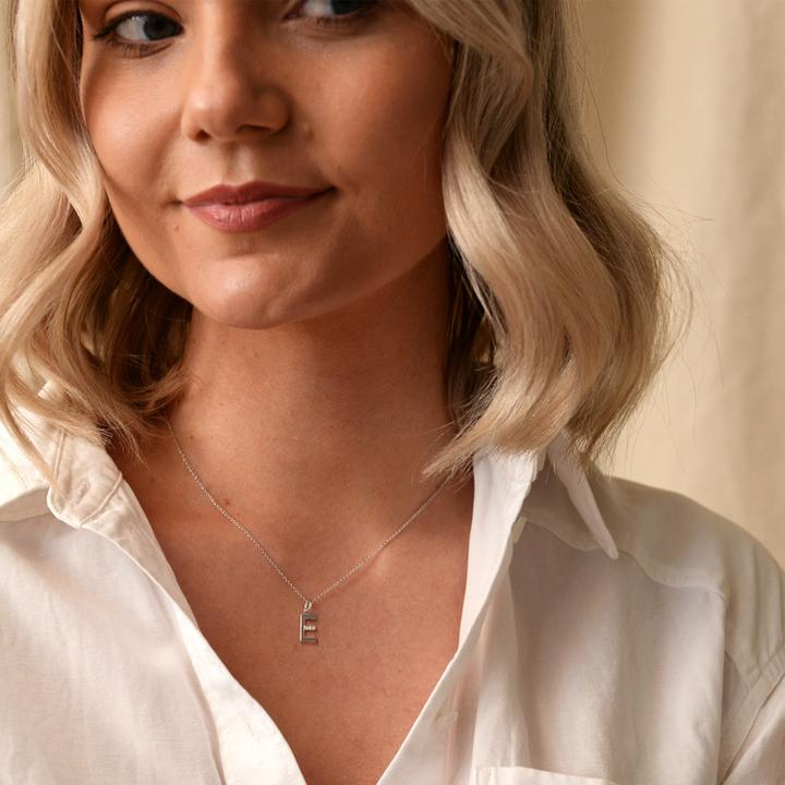 Image du produit Hot Diamonds Collier de diamants lettres E (Argent 925, 40 - 45 cm)