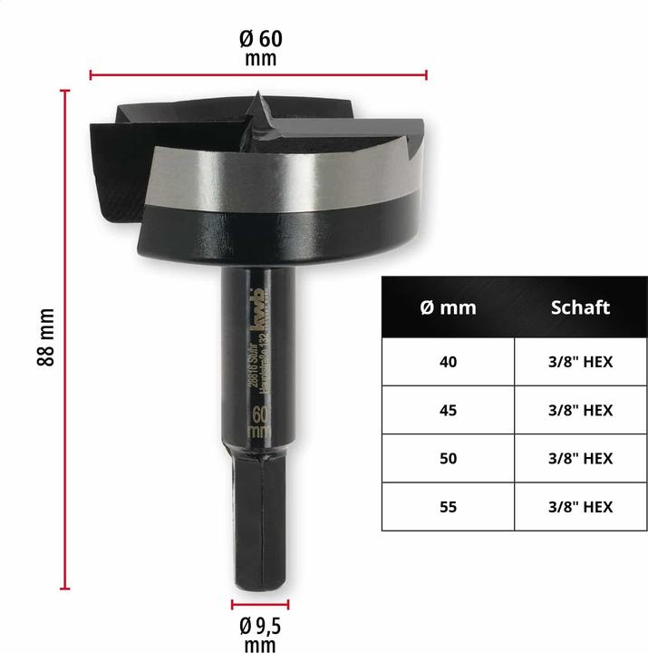 Actual product image kwb Forstner bit, 706460, 60 mm (60mm)