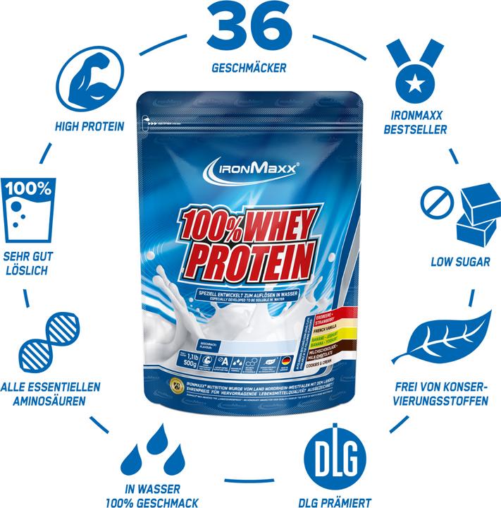 Immagine prodotto IronMaxx Whey Protein (Mela, Cannella, 1 pz., 500 g)