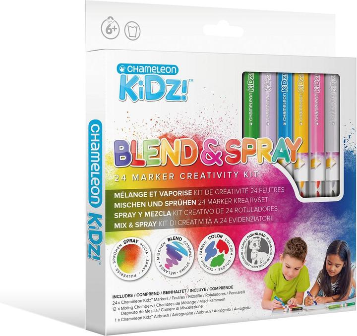 Actual product image Chameleon Airbrush Blend & Spray Set (Multicoloured, 24 x)