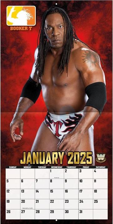 Immagine prodotto WWE - Legends - Calendario murale 30,5 x 30,5 cm 2025 (30,5 x 30,5 cm, Francese, Italiano, Spagnolo, Tedesco, Inglese)