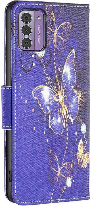 Actual product image Cover-Discount Nokia G42 - Leather case cover butterfly blue (Nokia G42)
