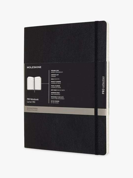 Immagine prodotto Moleskine Notebook professionale XL, copertina morbida, nero (19 x 25 cm, Righe, Copertina morbida)