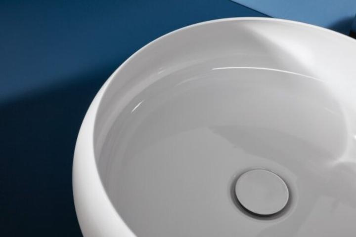 Immagine prodotto Bette BetteCraft Lavabo da appoggio rotondo, 450 x 450 mm, A241, senza foro per rubinetto, senza troppopie (450 mm, 450 mm)
