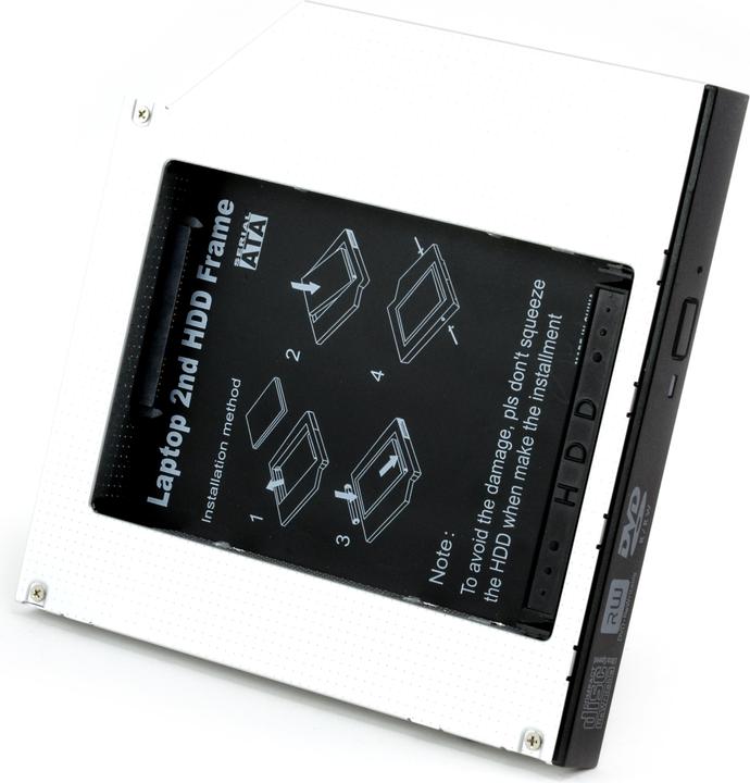 Image du produit CSL Cadre de montage de disque dur SATA 2,5" pour baie de lecteur d'ordinateur portable 12,7mm