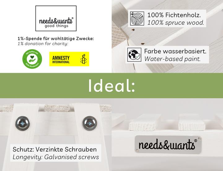 Actual product image Needs&Wants Blumenregal "Bloomy1" mit 3 Etagen, Fichte (weiss)