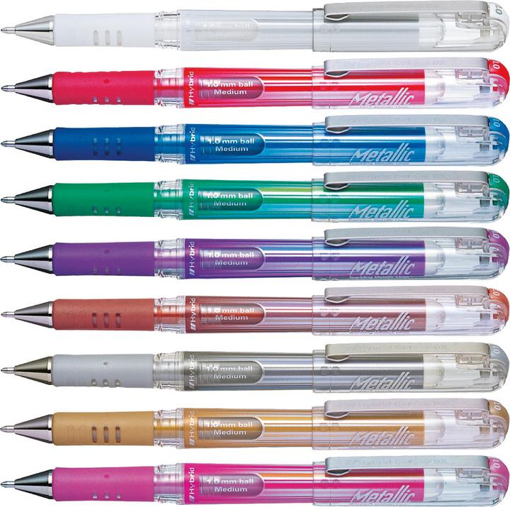 Actual product image Pentel Roller Hybrid Gel Grip (White, 1 x)