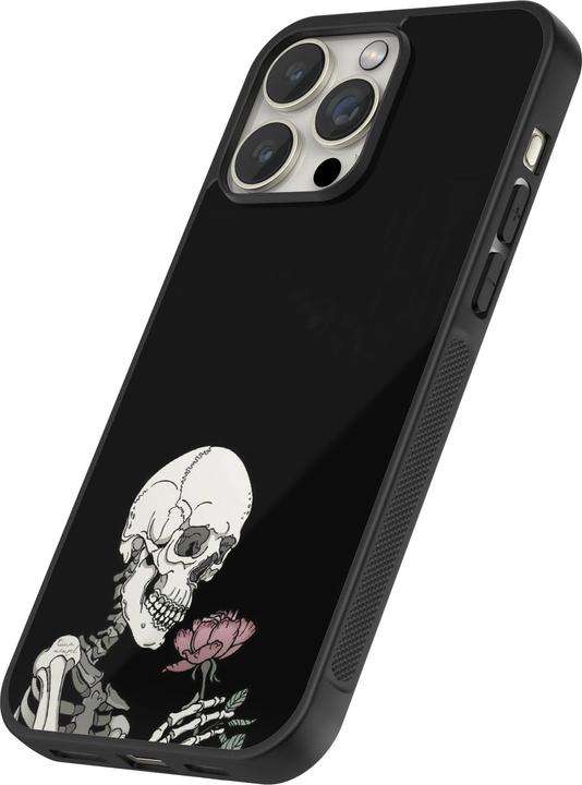 Produktbild PhoneLook Hülle Silikon schwarz Halloween 2023 rose and skeleton (Apple iPhone 14 Pro Max)
