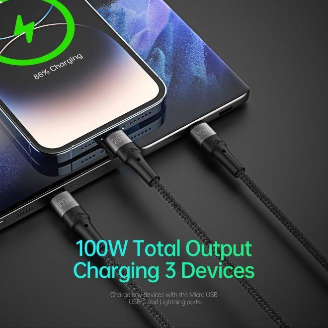 Actual product image Duzzona 3 in 1 USB Ladekabel (1.30 m)