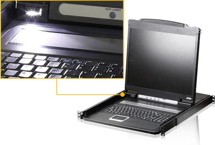 Image du produit Aten CL1000N Console KVM, LCD, VGA, PS/2-USB, clavier F