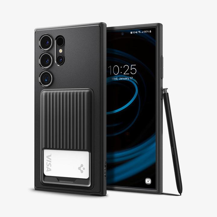 Actual product image Spigen Liquid Slot Galaxy S24 Ultra Case Matte Black (Samsung Galaxy S24 Ultra)