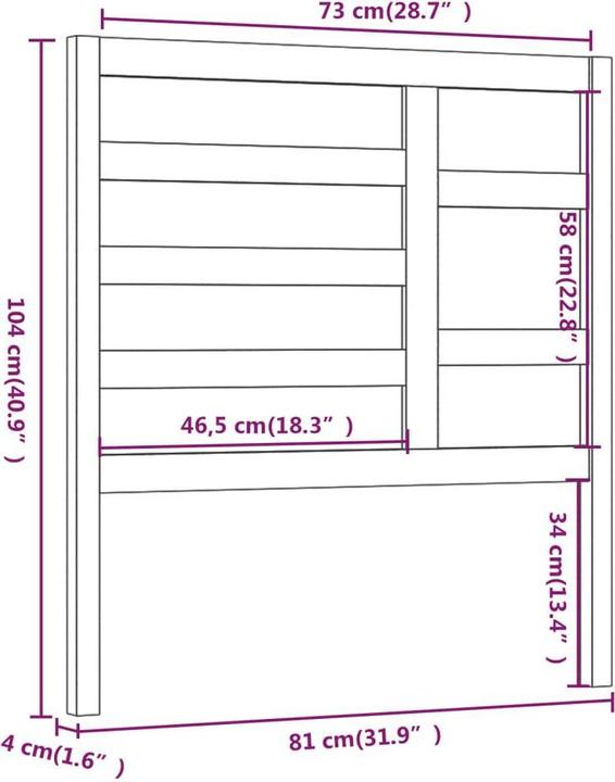 Produktbild VidaXL Edan (81 x 4 x 104 cm)