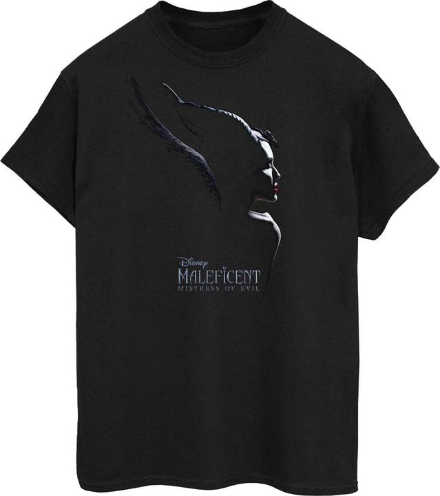 Actual product image Disney Womens/Ladies Maleficent Mistress Of Evil Poster Cotton Boyfriend T-Shirt (5XL)